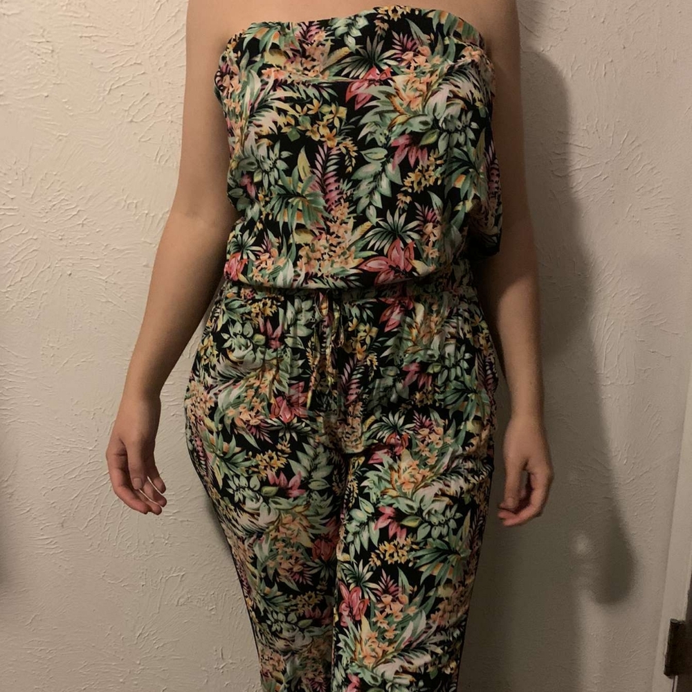 Chic Colorful Plant Jumpsuit